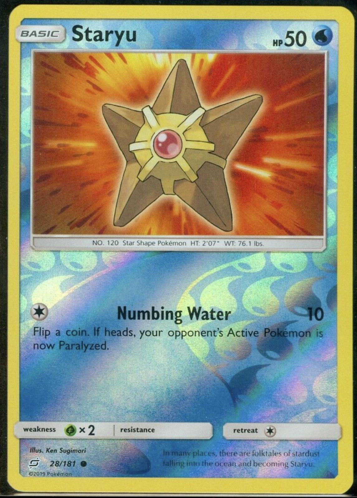 Staryu [Reverse Holo] #28 Pokemon Team Up