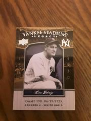 Lou Gehrig #YSL190 Baseball Cards 2008 Upper Deck Yankee Stadium Legacy 1920's Prices
