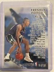 Back | Ray Allen Basketball Cards 1996 Metal Freshly Forged