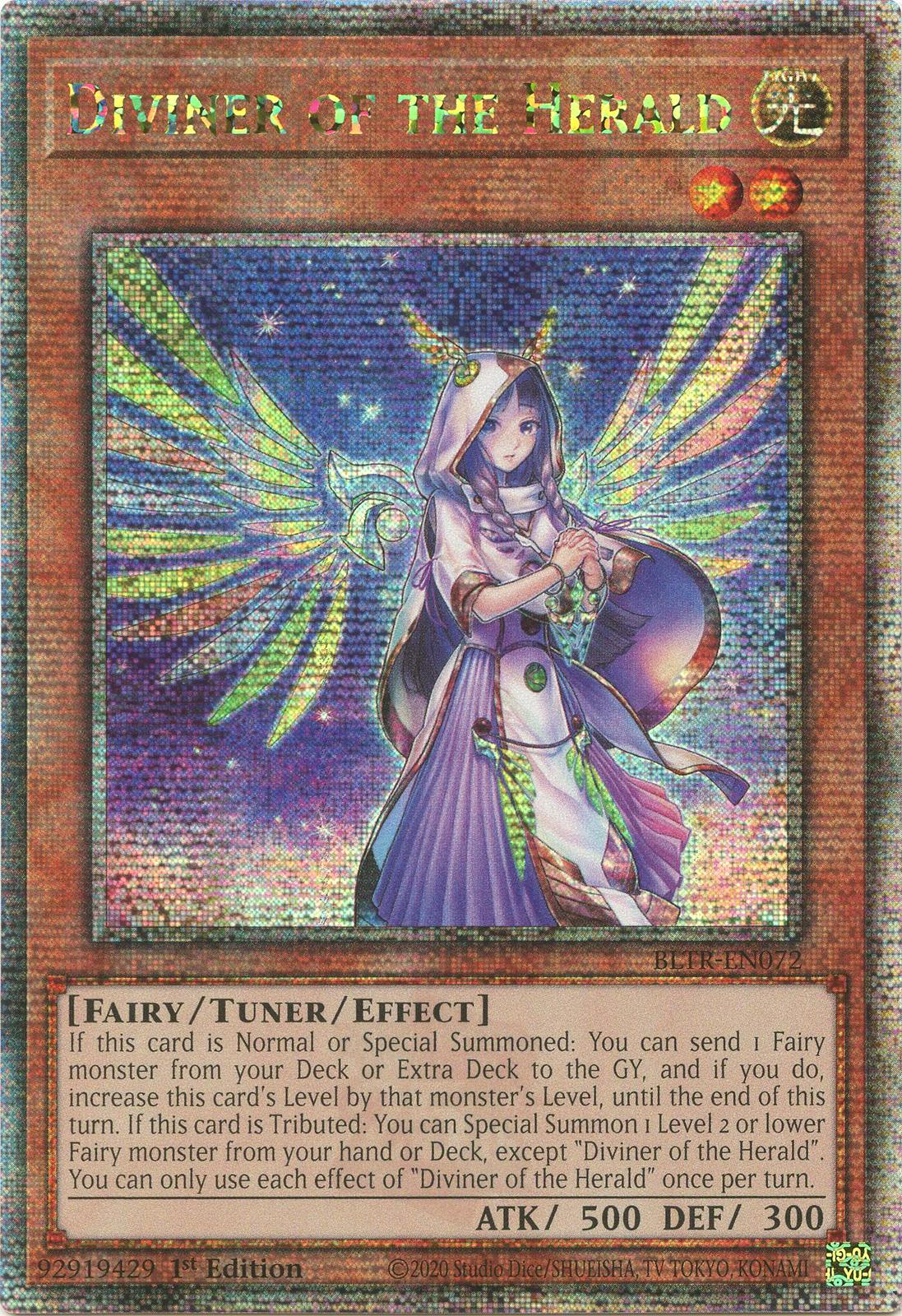 Diviner of the Herald [Quarter Century Secret Rare] BLTR-EN072 YuGiOh Battles of Legend: Terminal Revenge