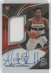 Admiral Schofield [Jersey Autograph] #212 Basketball Cards 2019 Panini Spectra Prices