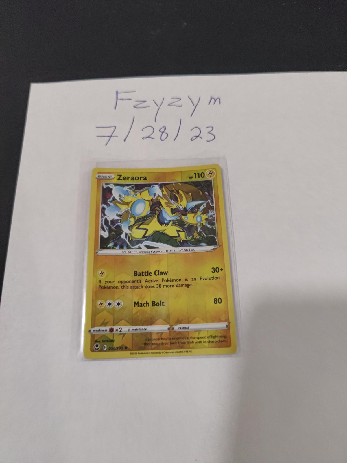 Zeraora [Reverse Holo] Ungraded Pokemon Silver Tempest