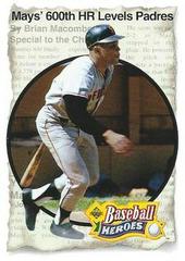Mays' 600th HR Levels Padres Baseball Cards 1992 Upper Deck Heroes Prices