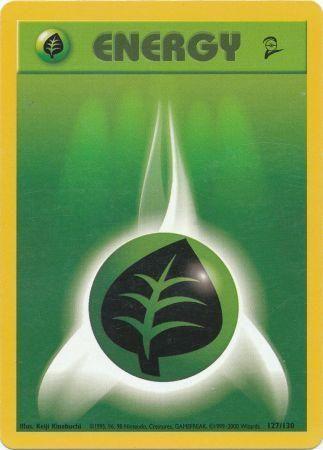 Grass Energy #127 Pokemon Base Set 2