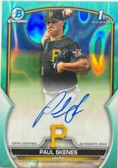 Paul Skenes [Aqua Lava] #CDA-PS Baseball Cards 2023 Bowman Draft Chrome Prospect Autographs Prices