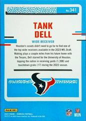 Back | Tank Dell Football Cards 2023 Panini Donruss