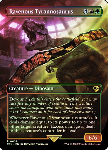 Ravenous Tyrannosaurus [Borderless Foil] #18 Magic Jurassic World