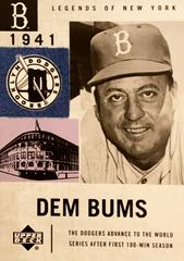 1941 Dem Bums #14 Baseball Cards 2001 Upper Deck Legends of NY Prices