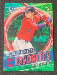 Andres Gimenez [Green Refractor Mega Box Mojo] #RRY-AG Baseball Cards 2021 Bowman Chrome Rookie of the Year Favorites Prices