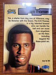 Back | Tim Thomas Basketball Cards 1997 Fleer Rookie Sensations