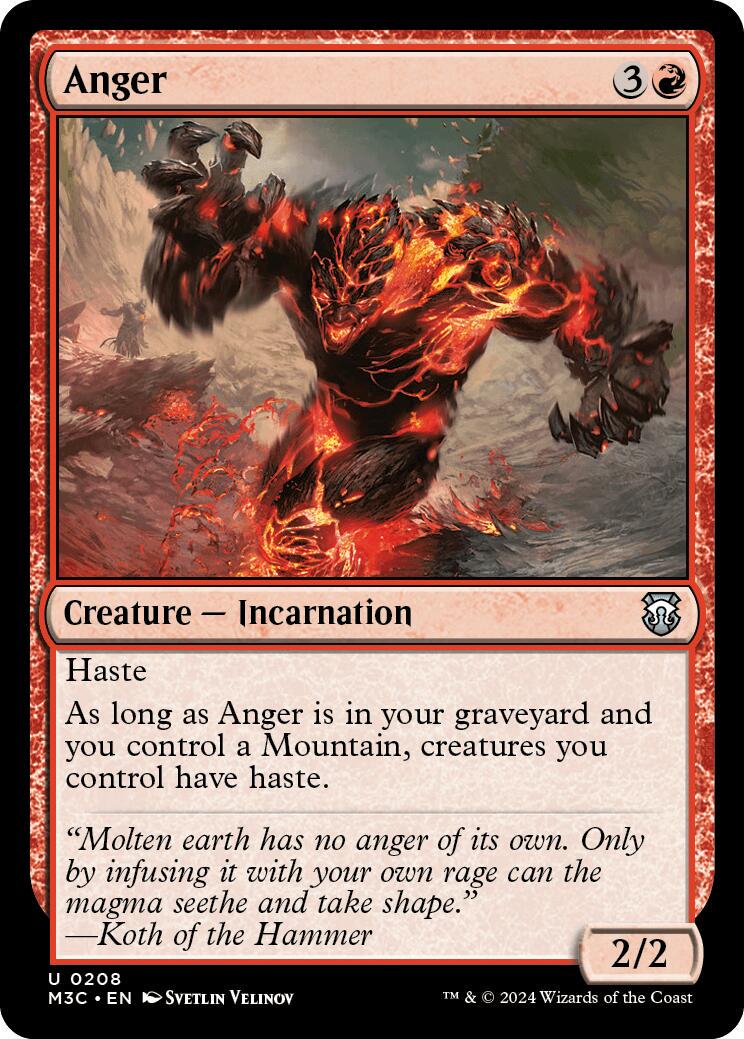 Anger [Foil] #208 Magic Modern Horizons 3 Commander