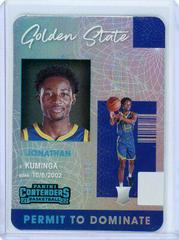 Jonathan Kuminga #7 Basketball Cards 2021 Panini Contenders Permit to Dominate Prices