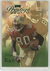 Jerry Rice [Spectrum Green] Football Cards 1999 Playoff Prestige Ssd Prices
