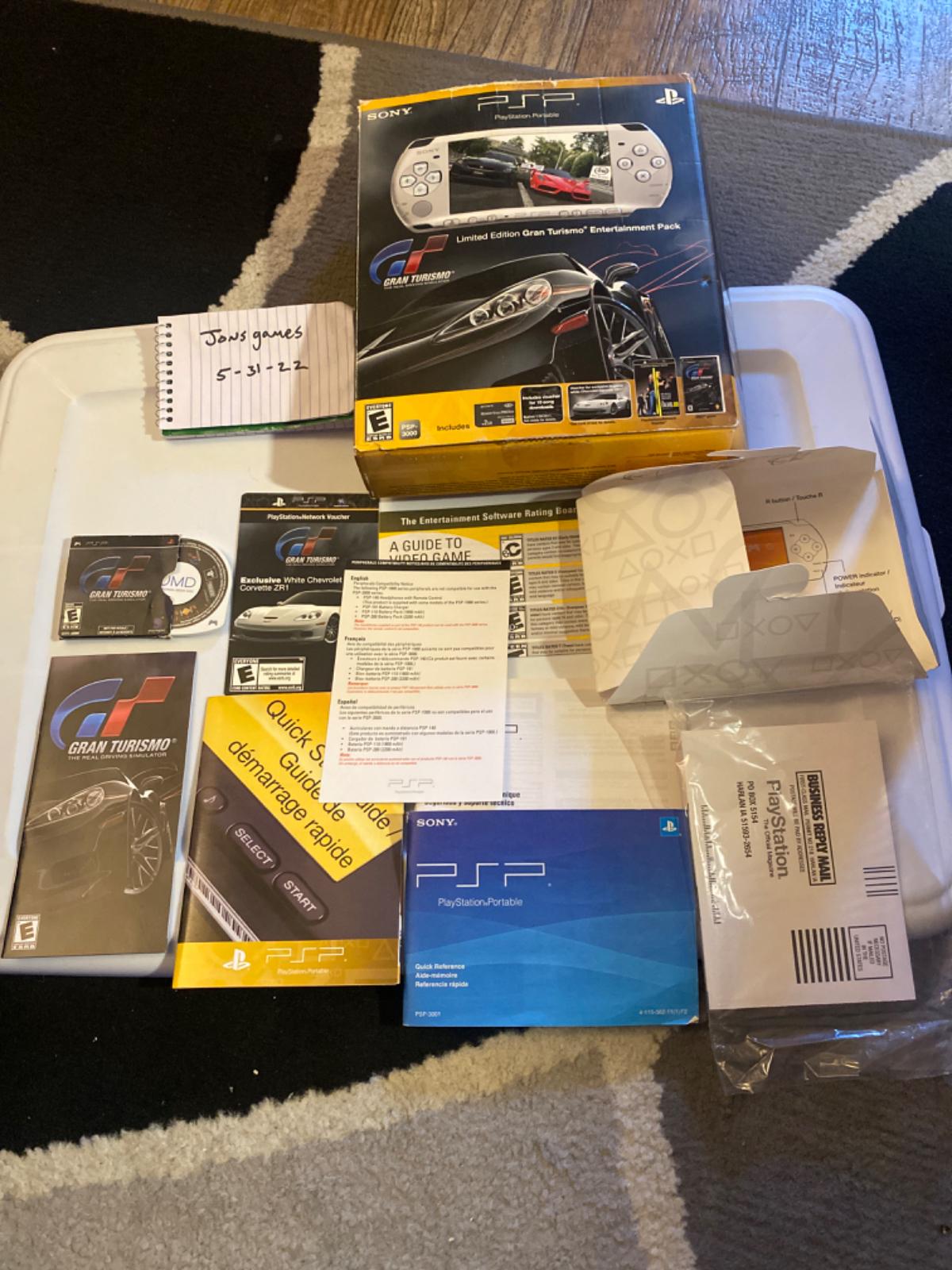 PSP 3000 Gran Turismo Limited Edition Pack [Mystic Silver] Box and