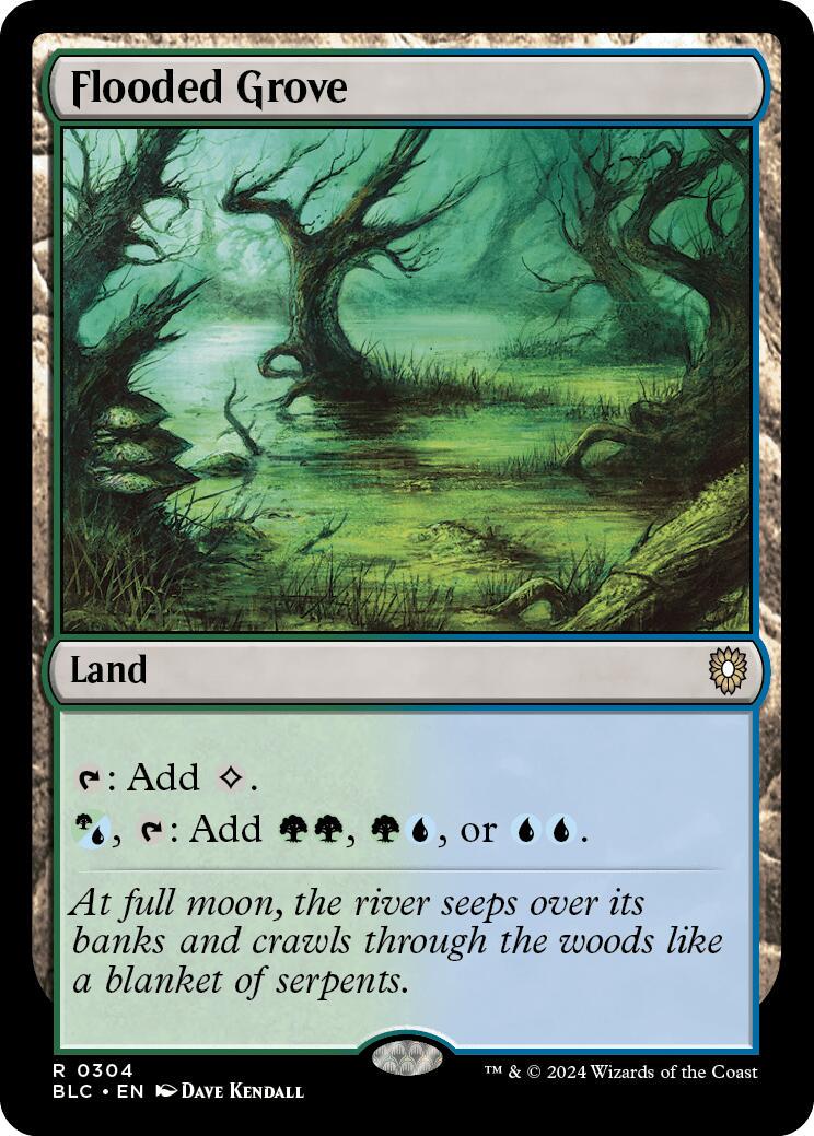 Flooded Grove #304 Magic Bloomburrow Commander