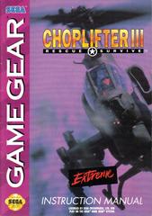 Choplifter III - Manual | Choplifter III Sega Game Gear