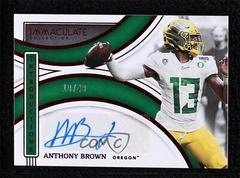 Anthony Brown [Ruby] #II-ABR Football Cards 2022 Panini Immaculate Collegiate Introductions Autographs Prices