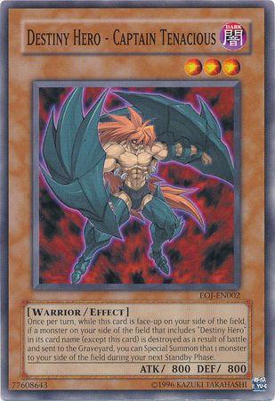 Destiny HERO - Captain Tenacious EOJ-EN002 YuGiOh Enemy of Justice