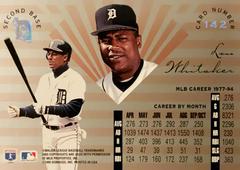 Rear | Lou Whitaker Baseball Cards 1995 Leaf Limited