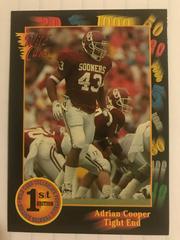 Adrian Cooper #53 Football Cards 1991 Wild Card College Draft Picks Prices