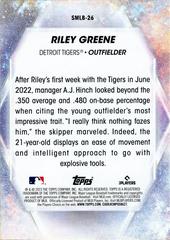 Back | Riley Greene Baseball Cards 2023 Topps Stars of MLB