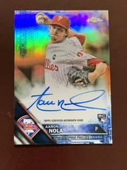 Aaron Nola [Blue Refractor] Baseball Cards 2016 Topps Chrome Rookie Autographs Prices