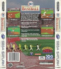 3D Baseball - Back | 3D Baseball Sega Saturn