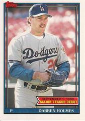 Darren Holmes #70 Baseball Cards 1991 Topps '90 M.L. Debut Prices