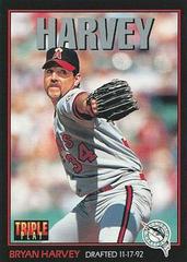 Bryan Harvey #225 Baseball Cards 1993 Panini Donruss Triple Play Prices