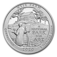 2020 P [WEIR FARM PROOF] Coins America the Beautiful 5 Oz Prices