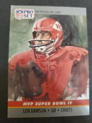 Len Dawson #4 Football Cards 1990 Pro Set Super Bowl MVP Prices