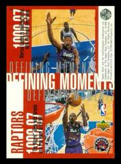 Back | Defining Moments Toronto Raptors [Damon Stoudamire / Tracy McGrady / Marcus Camby / Walt Williams] Basketball Cards 1997 Upper Deck