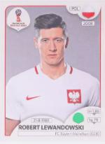 Robert Lewandowski [Black Back] Soccer Cards 2018 Panini World Cup Stickers Prices