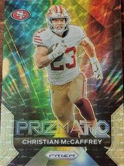 Christian McCaffrey [Gold Vinyl] #14 Football Cards 2023 Panini Prizm Prizmatic Prices