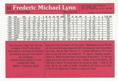 Backside | Fred Lynn Baseball Cards 1983 Donruss Action All Stars