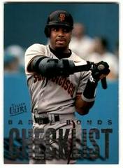 Barry Bonds [Checklist] Baseball Cards 1997 Ultra Checklists Prices