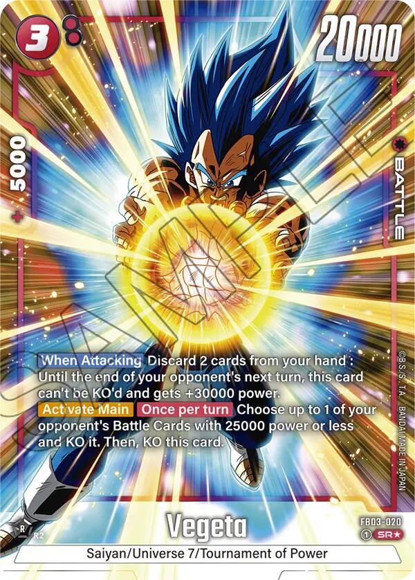 Vegeta [Alternate Art Holo] FB03-020 Dragon Ball Fusion World Raging Roar