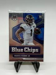 Travis Etienne Jr. #13 Football Cards 2021 Panini Mosaic Blue Chips Prices
