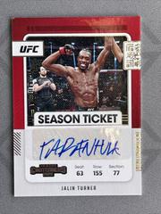Jalin Turner Ufc Cards 2022 Panini Chronicles UFC Contenders Rookie Season Ticket Autographs Prices