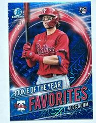 Alec Bohm [Blue Refractor Mega Box Mojo] #RRY-AB Baseball Cards 2021 Bowman Chrome Rookie of the Year Favorites Prices