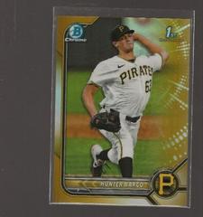 Hunter Barco [Gold] Baseball Cards 2022 Bowman Draft Chrome Prices