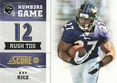 Ray Rice #8 Football Cards 2012 Panini Score Numbers Game Prices