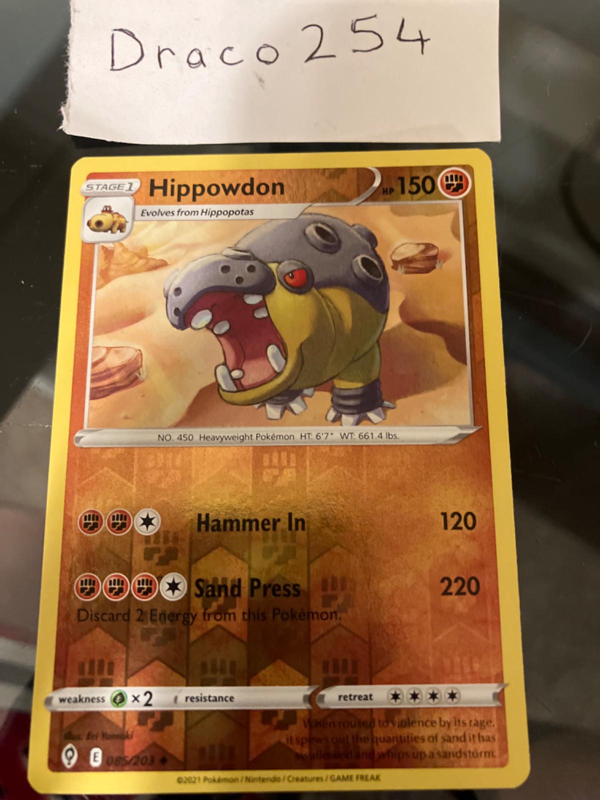 Hippowdon [Reverse Holo] Ungraded Pokemon Evolving Skies