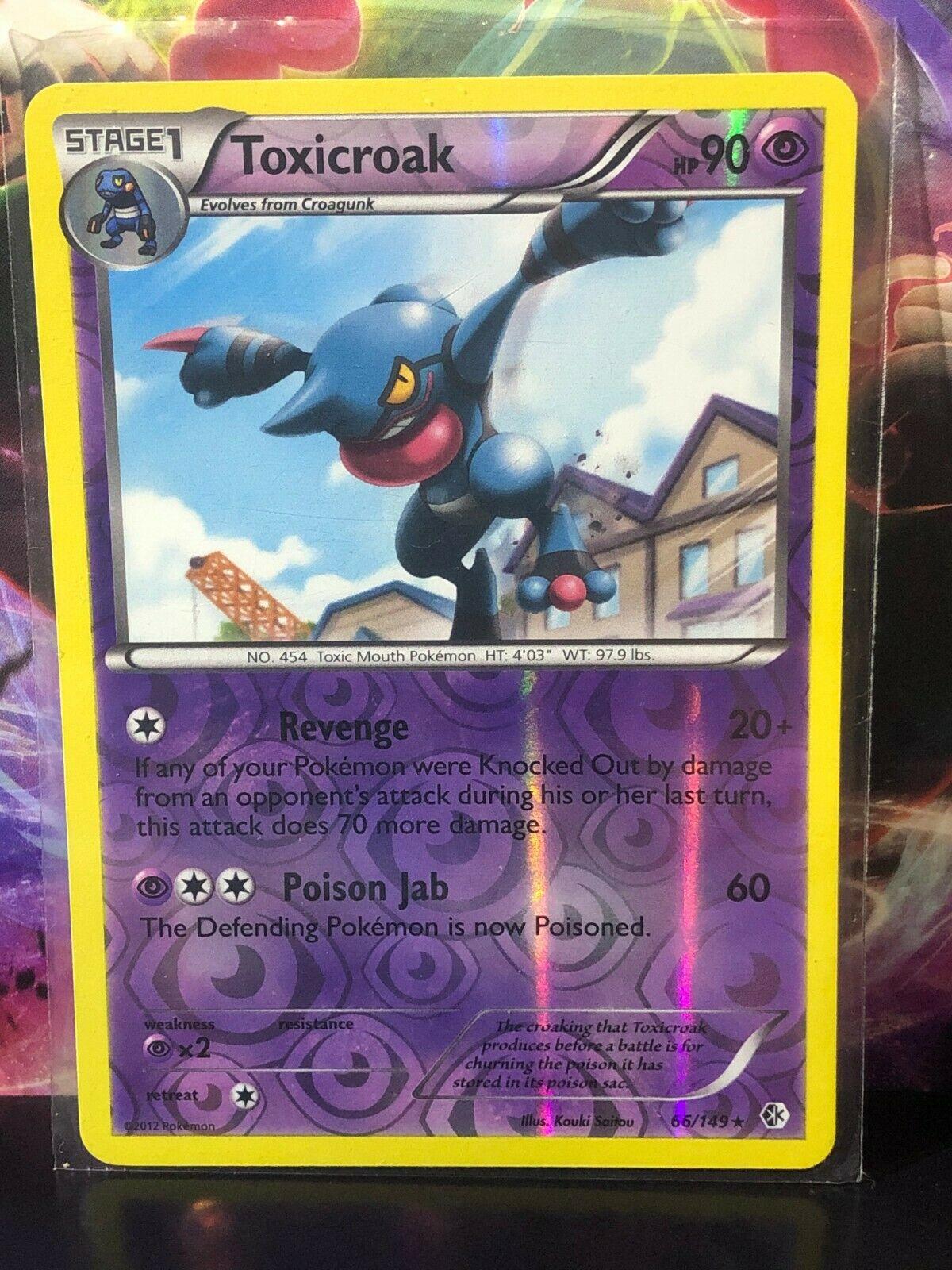 Toxicroak [Reverse Holo] #66 Pokemon Boundaries Crossed