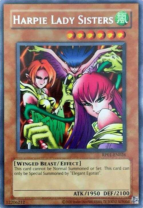 Harpie Lady Sisters RP01-EN026 YuGiOh Retro Pack 2024