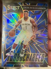 Zion Williamson [Blue Prizm] #1 Basketball Cards 2021 Panini Select Turbo Charged Prices