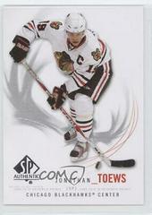 Jonathan Toews #19 Hockey Cards 2009 SP Authentic Prices