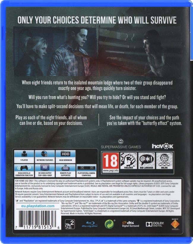 Until Dawn Prices PAL Playstation 4 | Compare Loose, CIB & New Prices