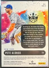 Back | Pete Alonso Baseball Cards 2022 Panini Diamond Kings Gallery of Stars