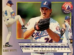 Rear | Gabe White Baseball Cards 1994 Ultra